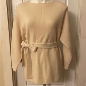 Elie Tahari Cream Crew Neck Sweater
